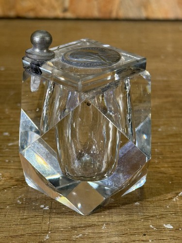 Encrier ancien cristal - en,