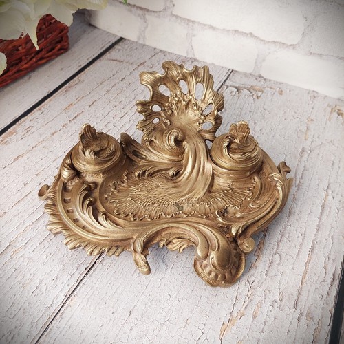 Antique encrier bronze - antique, en