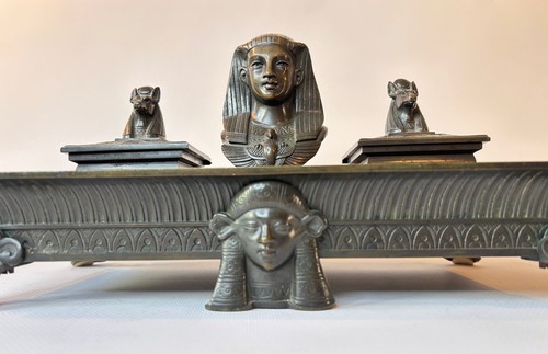 Ancien encrier bronze - encrier,