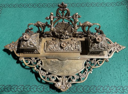 Double encrier ancien - double,