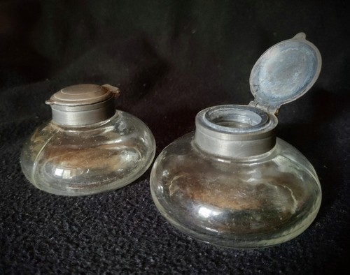 Lot encriers 1900 verre et - 2,