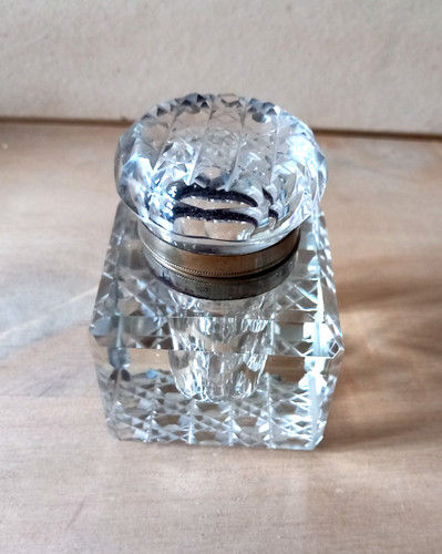 Ancien encrier cristal - ancien,