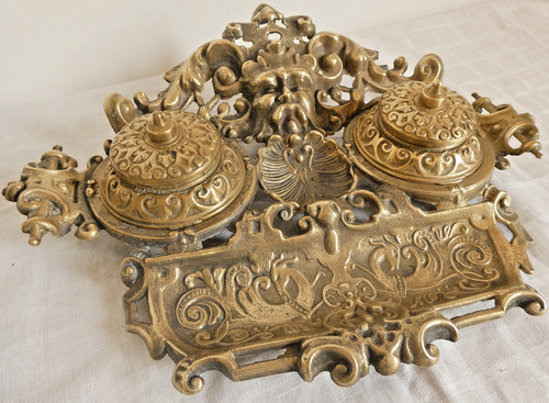 Double encrier porte plume - double,