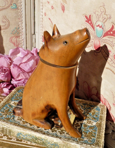 Raro calamaio maiale legno - raro,