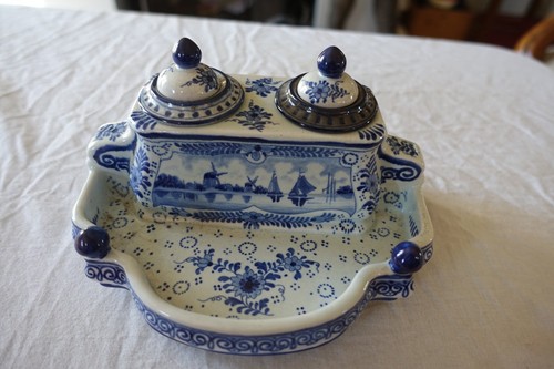 Encrier faience ancien delft - encrier,