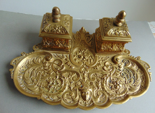 Ancien encrier double - ancien,