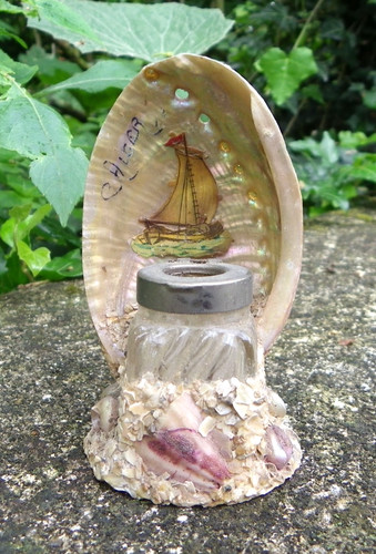 Ancien encrier coquillage - encrier,