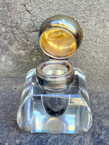 Ancien encrier cristal - encrier,