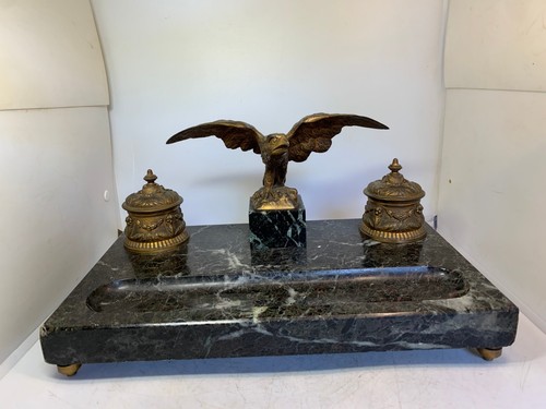 Ancien encrier decor - ancien, aigle